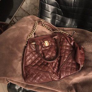 Marc Jacobs Burgundy Quilted Leather Bag